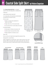 Coastal | Woven Side Split Skirt PDF Sewing Pattern